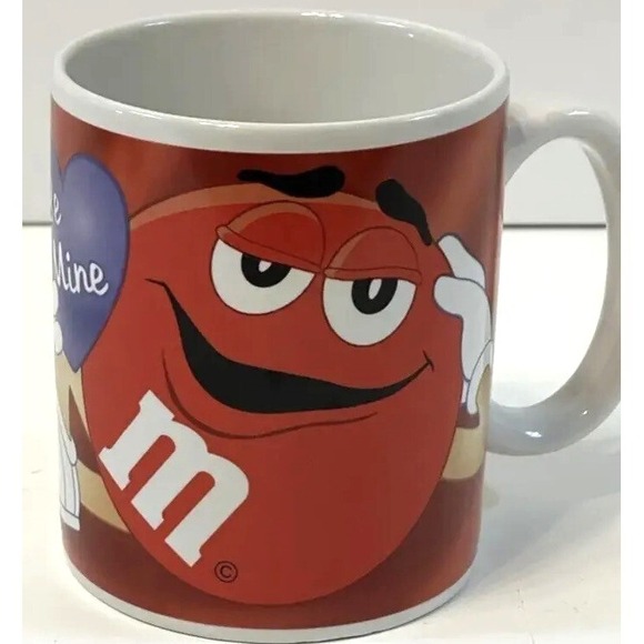 M&Ms Mars Candy Red Collectible Ceramic Coffee Mug Tea Cup Galerie Be Mine